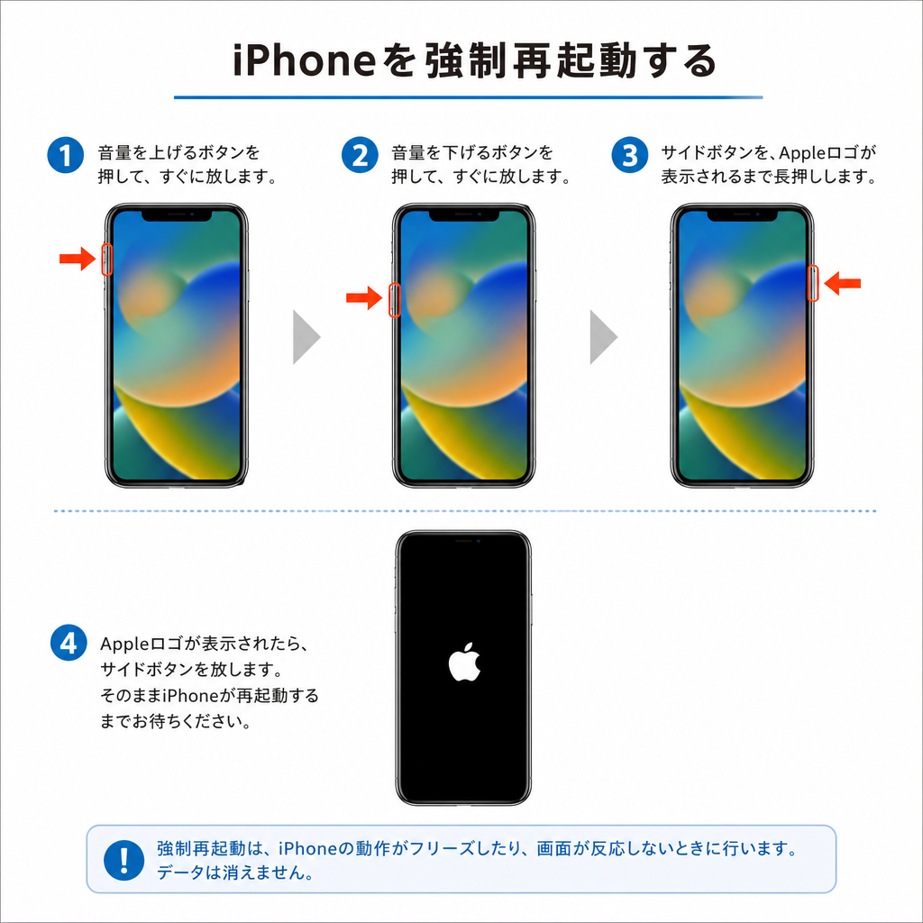 iPhoneを強制再起動する