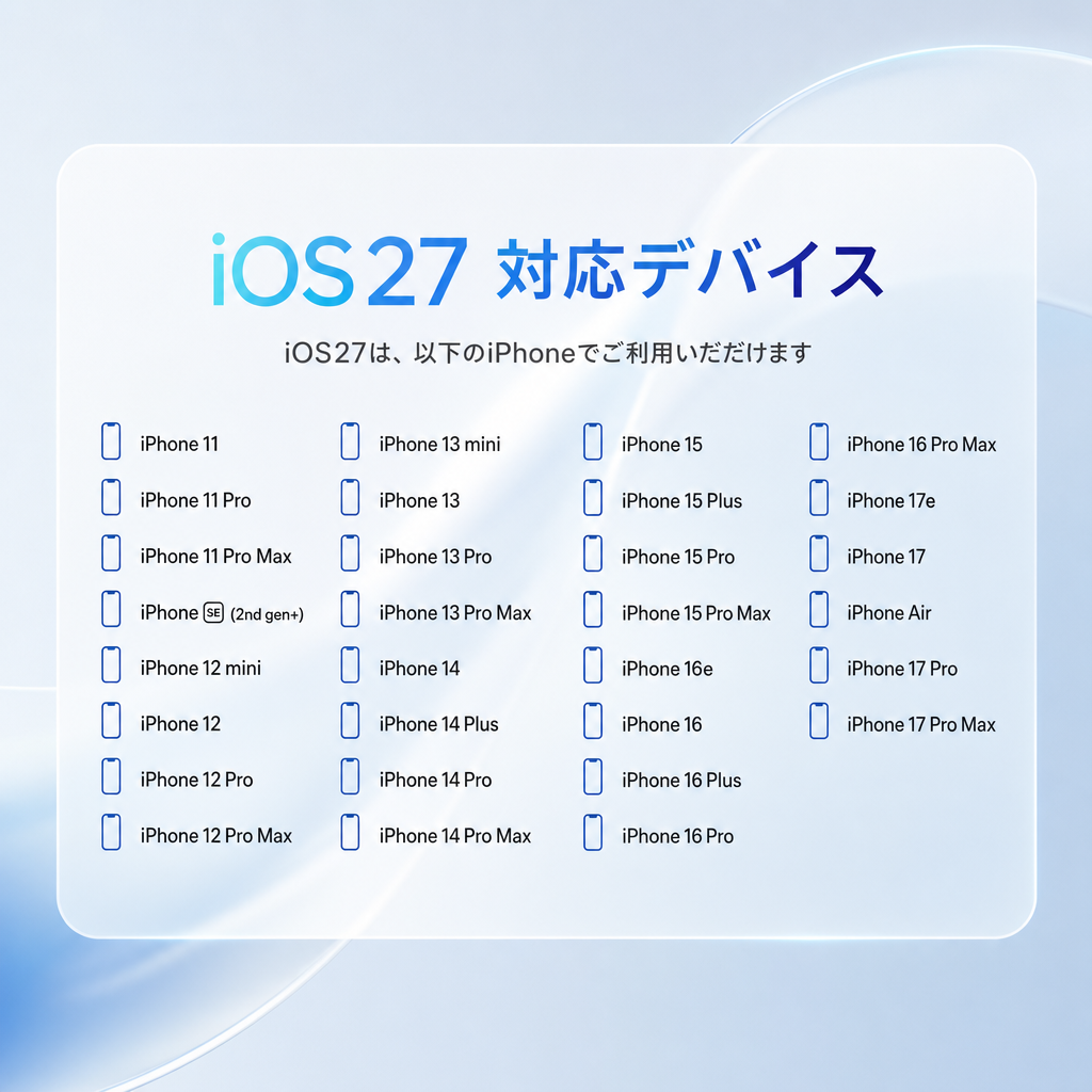 iPadOS27 beta アップデートを準備中 進まない 対応機種