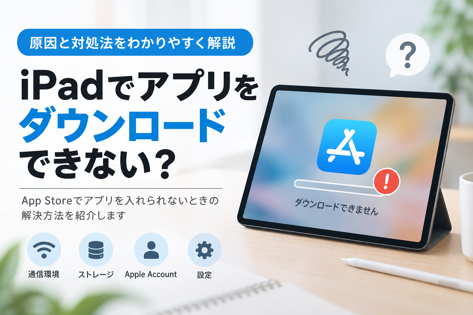 iPadのアプリがダウンロードできない